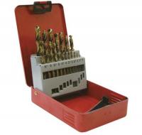 Набор сверл по металлу 19шт, в мет футляре