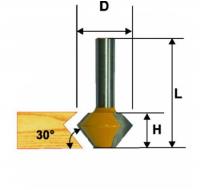 Фреза кромочная конусная d 38.1 х 22.2, 45гр, хв.12 мм