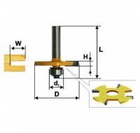 Фреза кромочная фальцевая d 50.8 х 2, хв.8 мм