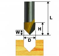 Фреза  пазовая гальтельная V-обр. d 25.4, 90гр, хв.12 мм