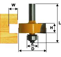 Фреза кромочная фальцевая d 31,8 х 13, хв. 8 мм
