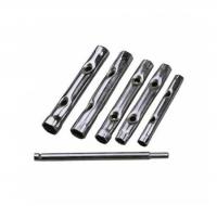 Ключи трубчато-свечные, хромированные, 8-17 мм, 6 шт