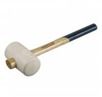 Киянка резиновая 450 гр., белая, с деревянной ручкой