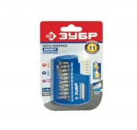 Набор бит Ph,Pz,Sl в боксе, Cr-Mo сталь, с магнит.адаптером, 11 пр.