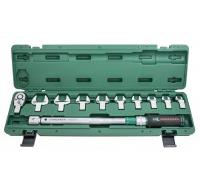 Ключ динамометрический 1/2"DR со сменными рожковыми насадками 13-30 мм и приводом, 40-200 Нм 049853