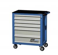 Тележка инструментальная с 6 ящ. и ,ц/замок, с напр. на развернутом подшипнике 759х451х855h - синий