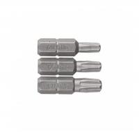 Биты T20, T25, T30, кованые 25 мм, хвостовик C1/4, 3 пр.