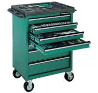 Тележка инструментальная 7-ми полочная+10 ложементов с инстр., 147 пр. 48480