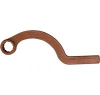 Ключ накидной с серповидной рукояткой 30мм, оцинкованный, 12-гранный