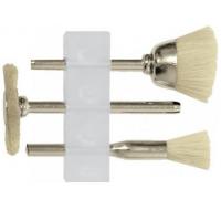 Набор щеток крацовок мягкие для полирования 3 шт.