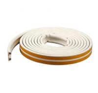 Уплотнитель D-профиль белый, 1м (одинарный)