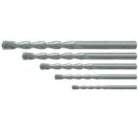 Набор сверл победитовых ударных, цилиндрический хвостовик, 5 шт. (4-5-6-8-10 мм)
