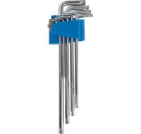 Ключи имбусовые длинные Cr-Mo сталь, TORX 10-50мм, 9шт