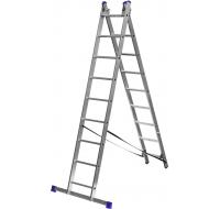 Лестница универсальная, трехсекционная со стабилизатором, 9 ступеней