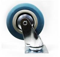 Колесо поворотное, платформа крепленая, серая резина, SCg55, до 100кг