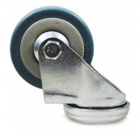 Колесо поворотное, серая резина, крепление под  болт,SChg25, до 50кг