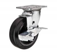 Колесо поворотное, большегрузное, обрезиненное, c тормозом, SCdb63n, до 230кг