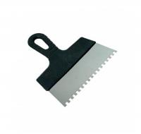 Шпатель нерж. фасадный с пласт. ручкой 200 мм, зуб 6 мм