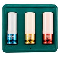 Набор ударных удлиненных головок 1/2 "DR 3 предмета 047494