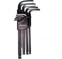 Набор ключей шестигранников Г-образных с шаровым профилем, 10 пр.