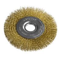 Щетка дисковая для УШМ, витая стальная латунированная проволока 0,3мм, 100ммх22мм