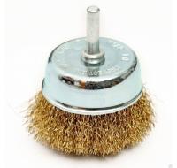 Щетка-крацовка 75мм витая, латунная для дрели