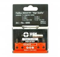 Бита 7 шт Ph1-2.Pz1-2 шлиц 0,8*5,5-1,2*6,5 магнитный держатель