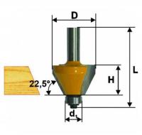 Фреза кромочная конусная d 19 х 13 мм 15' ,хв.8 мм