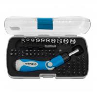 Набор отвертка Зубр Эксперт реверсивно-рычажная с насадками  в боксе, 64 предмета